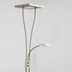 Hofstein Notigi Deckenfluter LED Nickel-Matt, 2-flammig, Fernbedienung, Farbwechsler -Bürolampen Verkäufe notigi deckenfluter h000632 26