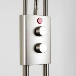 Hofstein Notigi Deckenfluter LED Nickel-Matt, 2-flammig, Fernbedienung, Farbwechsler -Bürolampen Verkäufe notigi deckenfluter h000632 30