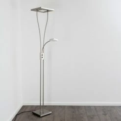 Hofstein Notigi Deckenfluter LED Nickel-Matt, 2-flammig, Fernbedienung, Farbwechsler -Bürolampen Verkäufe notigi deckenfluter h000632 8