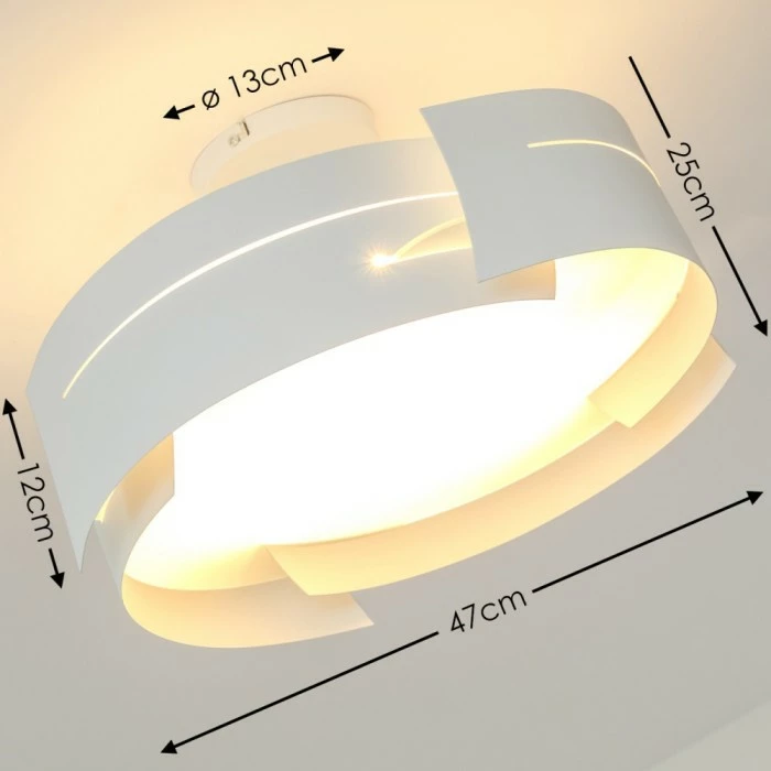 Hofstein Novara Deckenleuchte Weiß, 3-flammig 2 Hofstein Novara Deckenleuchte Weiß, 3-flammig – Bild 2