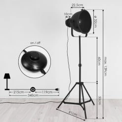 Hofstein Ogho Stehleuchte Schwarz, 1-flammig -Bürolampen Verkäufe ogho stehleuchte h3413784 3