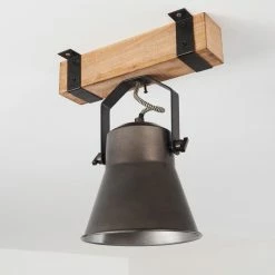 Hofstein Oksbol Deckenspot Grau, Hellbraun, Stahl gebürstet, 1-flammig -Bürolampen Verkäufe oksbol deckenspot h3350140 10