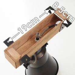 Hofstein Oksbol Deckenspot Grau, Hellbraun, Stahl gebürstet, 1-flammig -Bürolampen Verkäufe oksbol deckenspot h3350140 2