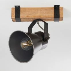 Hofstein Oksbol Deckenspot Grau, Hellbraun, Stahl gebürstet, 1-flammig -Bürolampen Verkäufe oksbol deckenspot h3350140 6