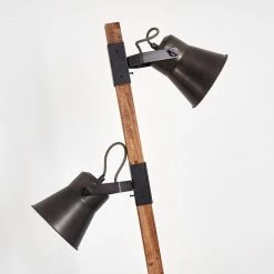 Hofstein Oksbol Stehleuchte Grau, Dunkelbraun, Stahl gebürstet, 2-flammig -Bürolampen Verkäufe oksbol stehleuchte h3350362 5