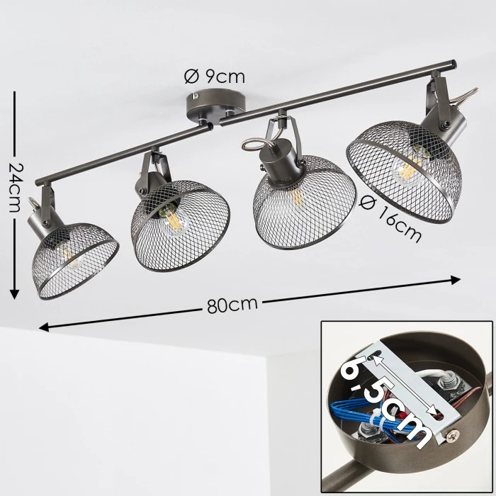 Hofstein Oksevej Deckenleuchte Silber, 4-flammig 2 Hofstein Oksevej Deckenleuchte Silber, 4-flammig – Bild 2