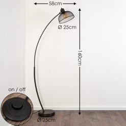 Hofstein Oksevej Stehleuchte Chrom, 1-flammig -Bürolampen Verkäufe oksevej stehleuchte h3348840 1