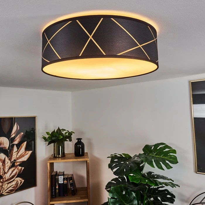 Hofstein Opatija Deckenleuchte Schwarz, Weiß, Gold, 3-flammig 7 Hofstein Opatija Deckenleuchte Schwarz, Weiß, Gold, 3-flammig – Bild 7