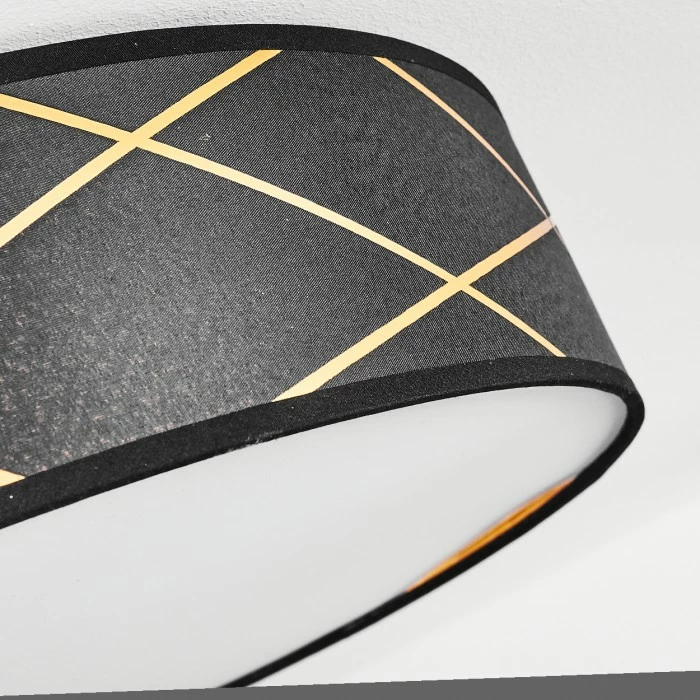 Hofstein Opatija Deckenleuchte LED Schwarz, Weiß, Gold, 1-flammig 3 Hofstein Opatija Deckenleuchte LED Schwarz, Weiß, Gold, 1-flammig – Bild 3