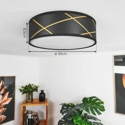 Hofstein Opatija Deckenleuchte LED Schwarz, Weiß, Gold, 1-flammig -Bürolampen Verkäufe opatija deckenleuchte h3438206 3