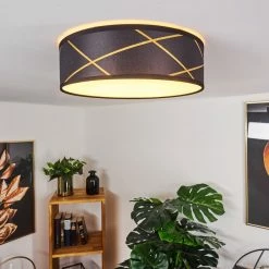 Hofstein Opatija Deckenleuchte LED Schwarz, Weiß, Gold, 1-flammig -Bürolampen Verkäufe opatija deckenleuchte h3438206 5