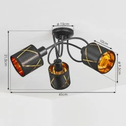 Hofstein Opatija Deckenleuchte Schwarz, 3-flammig -Bürolampen Verkäufe opatija deckenleuchte h3442098 3