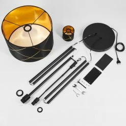 Hofstein Opatija Stehleuchte Chrom, Schwarz, 2-flammig -Bürolampen Verkäufe opatija stehleuchte h3421659 3