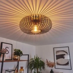 Hofstein Oravi Deckenleuchte Schwarz, 1-flammig -Bürolampen Verkäufe oravi deckenleuchte h3442708 8