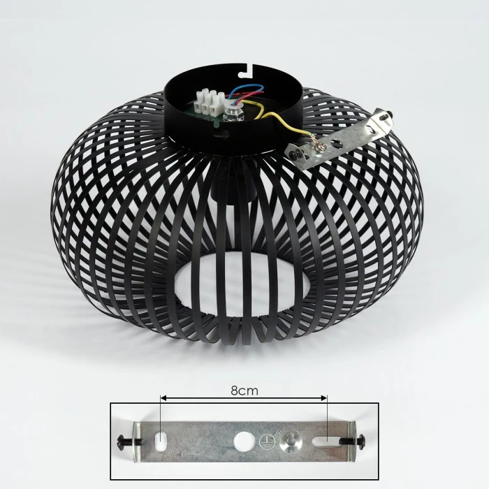 Hofstein Oravi Deckenleuchte Schwarz, 1-flammig 5 Hofstein Oravi Deckenleuchte Schwarz, 1-flammig – Bild 5