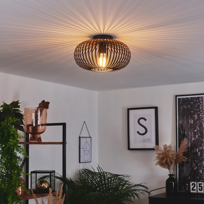 Hofstein Oravi Deckenleuchte Schwarz, 1-flammig 7 Hofstein Oravi Deckenleuchte Schwarz, 1-flammig – Bild 7