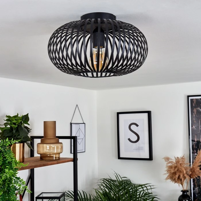 Hofstein Oravi Deckenleuchte Schwarz, 1-flammig 10 Hofstein Oravi Deckenleuchte Schwarz, 1-flammig – Bild 10