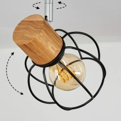 Hofstein Orkanger Deckenleuchte Chrom, Schwarz, Naturfarben, 3-flammig -Bürolampen Verkäufe orkanger deckenleuchte h3441619 5