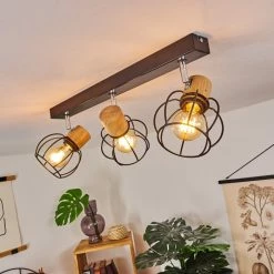 Hofstein Orkanger Deckenleuchte Chrom, Schwarz, Naturfarben, 3-flammig -Bürolampen Verkäufe orkanger deckenleuchte h3441619 9