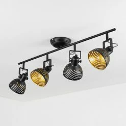 Hofstein Osina Deckenleuchte Chrom, Schwarz, 4-flammig -Bürolampen Verkäufe osina deckenleuchte h3017593 6