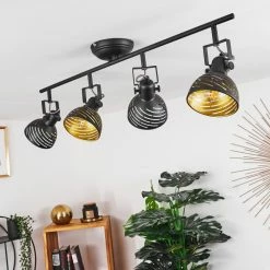 Hofstein Osina Deckenleuchte Chrom, Schwarz, 4-flammig -Bürolampen Verkäufe osina deckenleuchte h3017593 9