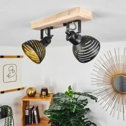 Hofstein Osina Deckenleuchte Schwarz, Braun, 2-flammig -Bürolampen Verkäufe osina deckenleuchte h3018774 9