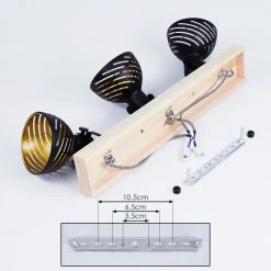 Hofstein Osina Deckenleuchte Schwarz, Braun, 3-flammig 15 Hofstein Osina Deckenleuchte Schwarz, Braun, 3-flammig -Bürolampen Verkäufe osina deckenleuchte h3018781 4