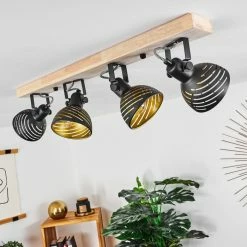 Hofstein Osina Deckenleuchte Schwarz, Braun, 4-flammig -Bürolampen Verkäufe osina deckenleuchte h3018798 1