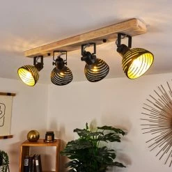 Hofstein Osina Deckenleuchte Schwarz, Braun, 4-flammig -Bürolampen Verkäufe osina deckenleuchte h3018798 10