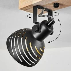 Hofstein Osina Deckenleuchte Schwarz, Braun, 4-flammig -Bürolampen Verkäufe osina deckenleuchte h3018798 2