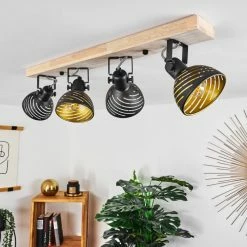 Hofstein Osina Deckenleuchte Schwarz, Braun, 4-flammig -Bürolampen Verkäufe osina deckenleuchte h3018798 9