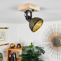 Hofstein Osina Deckenleuchte Schwarz, Braun, 1-flammig -Bürolampen Verkäufe osina deckenleuchte h3432846 1