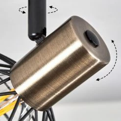 Hofstein Palmira Deckenleuchte Messing, Schwarz, 2-flammig -Bürolampen Verkäufe palmira deckenleuchte h3384282 5