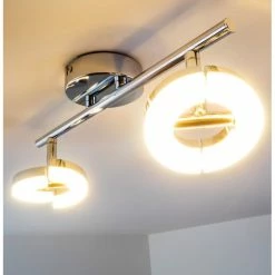 Hofstein Paris Deckenspot LED Chrom, 2-flammig