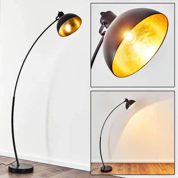 Hofstein Parola Stehlampe Schwarz, 1-flammig 20 Hofstein Parola Stehlampe Schwarz, 1-flammig – Bild 20