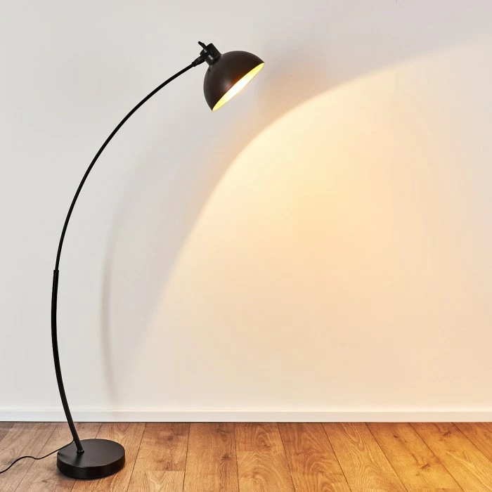 Hofstein Parola Stehlampe Schwarz, 1-flammig 8 Hofstein Parola Stehlampe Schwarz, 1-flammig – Bild 8