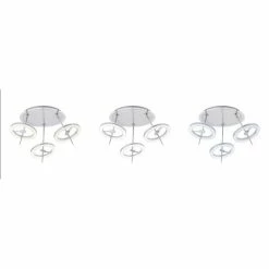 Paul Neuhaus Q-Serie Paul Neuhaus Q-AMY Deckenleuchte LED Edelstahl, 6-flammig, Fernbedienung -Bürolampen Verkäufe paul neuhaus q amy deckenleuchte 6891 55 3