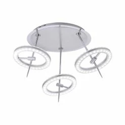 Paul Neuhaus Q-Serie Paul Neuhaus Q-AMY Deckenleuchte LED Edelstahl, 6-flammig, Fernbedienung -Bürolampen Verkäufe paul neuhaus q amy deckenleuchte 6891 55 5