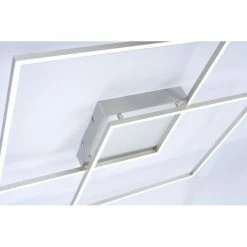 Paul Neuhaus Q-Serie Paul Neuhaus Q-Inigo Deckenleuchte LED Edelstahl, 2-flammig, Fernbedienung -Bürolampen Verkäufe paul neuhaus q inigo deckenleuchte 6431 55 k 4