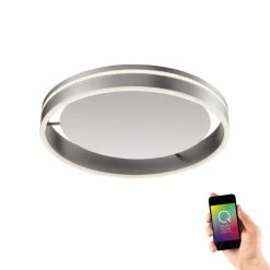 Paul Neuhaus Q-Serie Paul Neuhaus Q-VITO Deckenleuchte LED Edelstahl, 1-flammig, Fernbedienung