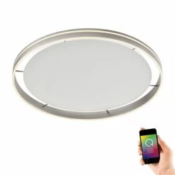 Paul Neuhaus Q-Serie Paul Neuhaus Q-VITO Deckenleuchte LED Edelstahl, 1-flammig, Fernbedienung