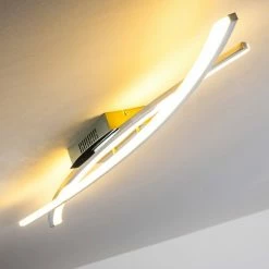 Hofstein Perano Deckenleuchte LED Chrom, 1-flammig -Bürolampen Verkäufe perano deckenleuchte h167428 17