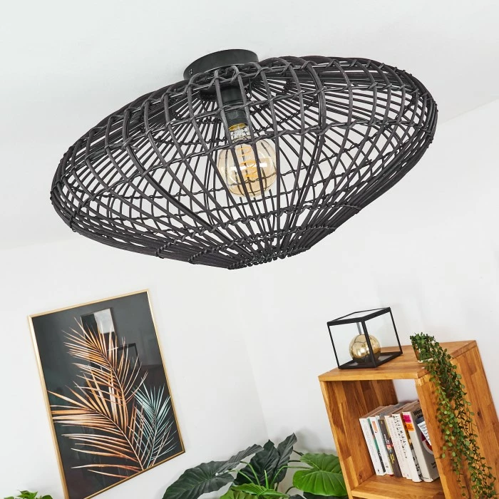 Hofstein Peretola Deckenleuchte Schwarz, 1-flammig 12 Hofstein Peretola Deckenleuchte Schwarz, 1-flammig – Bild 12