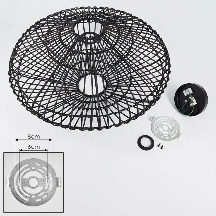 Hofstein Peretola Deckenleuchte Schwarz, 1-flammig 5 Hofstein Peretola Deckenleuchte Schwarz, 1-flammig – Bild 5