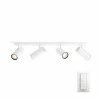 Philips Leuchten Philips Hue Ambiance White Burato Deckenspot Basis-Set Weiß, 4-flammig, Fernbedienung
