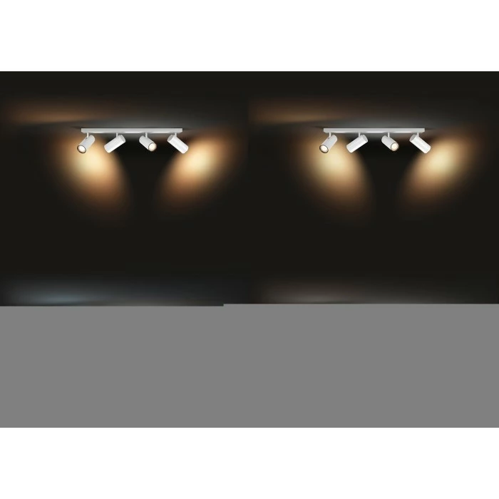 Philips Leuchten Philips Hue Ambiance White Burato Deckenspot Basis-Set Weiß, 4-flammig, Fernbedienung 2 Philips Leuchten Philips Hue Ambiance White Burato Deckenspot Basis-Set Weiß, 4-flammig, Fernbedienung – Bild 2