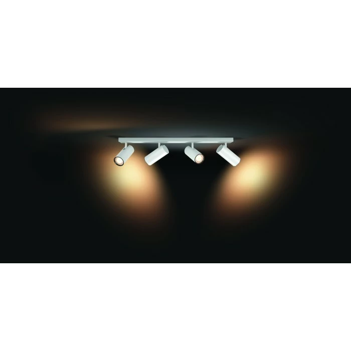 Philips Leuchten Philips Hue Ambiance White Burato Deckenspot Basis-Set Weiß, 4-flammig, Fernbedienung 4 Philips Leuchten Philips Hue Ambiance White Burato Deckenspot Basis-Set Weiß, 4-flammig, Fernbedienung – Bild 4