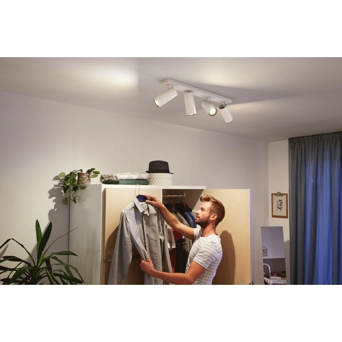 Philips Leuchten Philips Hue Ambiance White Burato Deckenspot Basis-Set Weiß, 4-flammig, Fernbedienung 7 Philips Leuchten Philips Hue Ambiance White Burato Deckenspot Basis-Set Weiß, 4-flammig, Fernbedienung – Bild 7