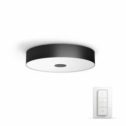 Philips Leuchten Philips Hue Ambiance White Fair Deckenleuchte LED Schwarz, 1-flammig, Fernbedienung