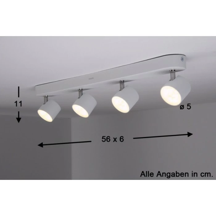 Philips Leuchten Philips STAR Aufbauspot LED Weiß, 4-flammig 2 Philips Leuchten Philips STAR Aufbauspot LED Weiß, 4-flammig – Bild 2